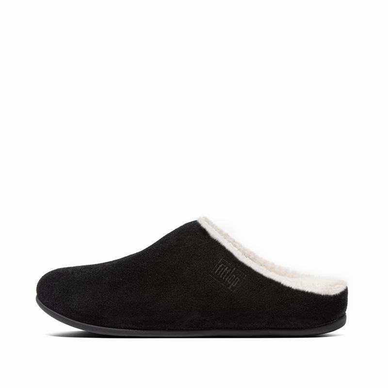 FitFlop Chrissie Shearling Schwarz - FitFlop Hausschuhe Damen Sale [GMRN-93567]